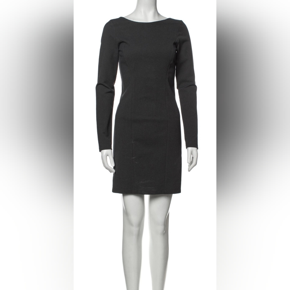 THEYSKENS' THEORY Bateau Neckline Mini Dress, EUC, Gray